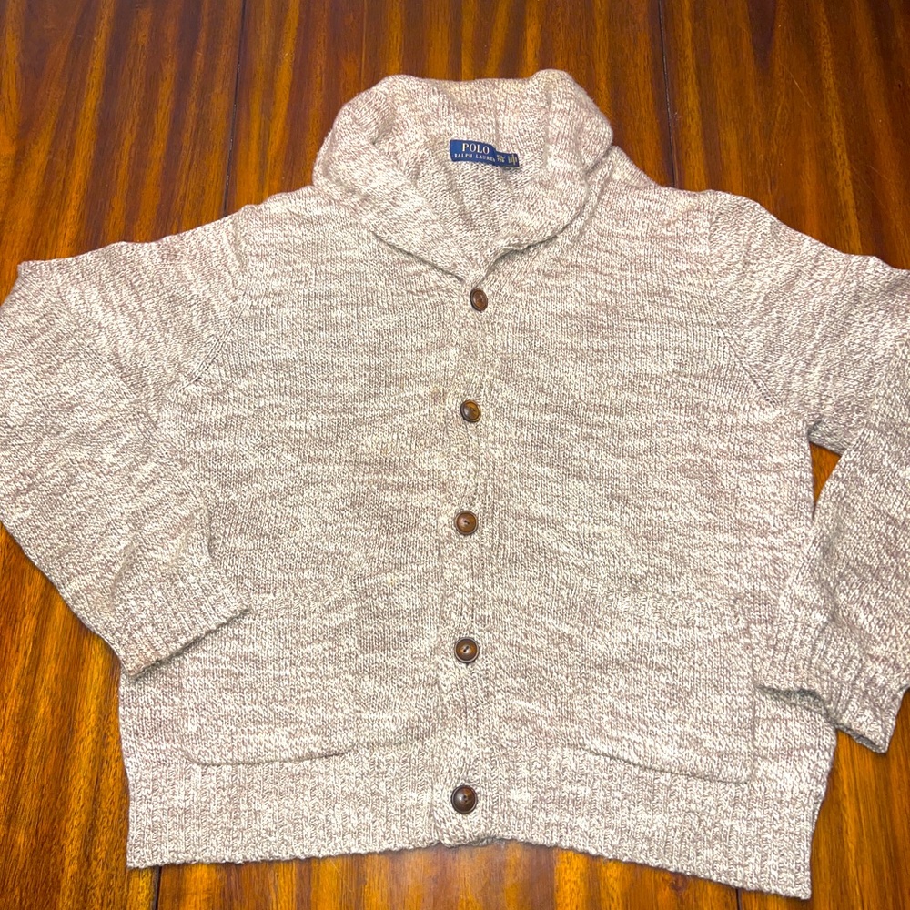 Polo Ralph Lauren - Cotten cardigan, Wooden Buttons - Size XXL.